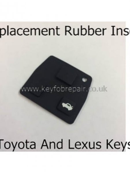  Toyota 3 Button Rubber Insert For Rav4 Avensis Prius Verso Etc